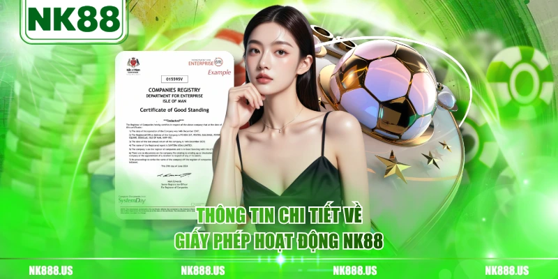 Thông tin chi tiết về giấy phép hoạt động NK88